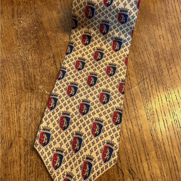 Oscar de la Renta 100% Silk Elegant Patterned Men's Tie EUC!! - Picture 1 of 8